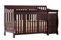 Stork Craft Portofino 4-in-1 Fixed Side Convertible Crib and Changer, Espresso Stork Craft Portofino 4-in-1 Fixed Side Convertible Crib and Changer, Espresso