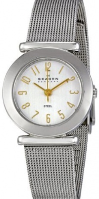 Skagen Women's 107SGSC Steel Collection Crystal Accented Mesh Stainless Steel Silver Dial Watch Skagen Women's 107SGSC Steel Collection Crystal Accented Mesh Stainless Steel Silver Dial Watch