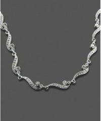 Charter Club Silver Tone Rhinestone Scroll Necklace Charter Club Silver Tone Rhinestone Scroll Necklace