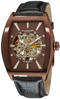 Stuhrling Original Men's 182C3.336559 Leisure Millennia Master Automatic Skeleton Bronze Tone Watch Set