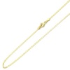 14K Yellow Gold 1.8mm Gucci Flat Mariner Link Chain Necklace 16 W/ Spring-Ring