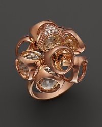 Di MODOLO Rock Crystal and Diamond Triadra Ring Di MODOLO Rock Crystal and Diamond Triadra Ring