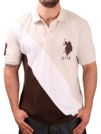 US Polo Assn USPA Men's Striped Pique Polo Shirt Big Pony US Polo Assn USPA Men's Striped Pique Polo Shirt Big Pony