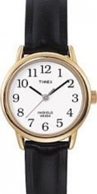 Timex Women's Black Leather Easy-Reader Indiglo Watch Timex Women's Black Leather Easy-Reader Indiglo Watch