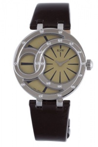 RSW Women's 6025.BS.L9.9.D0 Wonderland Round Golden Dial Brown Patent Leather Diamond Watch RSW Women's 6025.BS.L9.9.D0 Wonderland Round Golden Dial Brown Patent Leather Diamond Watch