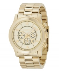 A luminous timepiece look from Michael Kors. A luminous timepiece look from Michael Kors.