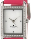 Kate Spade New York Women's 1YRU0066 Pink Strap Crystal Bezel Waldorf Watch