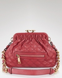 Marc Jacobs toughens up this ladylike silhouette with luxe leather and chainlink hardware in this mini version of the iconic Stam bag. Marc Jacobs toughens up this ladylike silhouette with luxe leather and chainlink hardware in this mini version of the iconic Stam bag.
