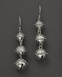 Inspired by Zen philosophy, these earrings from Paul Morelli feature intricately detailed sterling silver meditation bells. Inspired by Zen philosophy, these earrings from Paul Morelli feature intricately detailed sterling silver meditation bells.