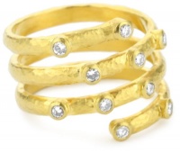 GURHAN Spring 10 White Diamond High Karat Gold Coil Ring, Size 7 GURHAN Spring 10 White Diamond High Karat Gold Coil Ring, Size 7