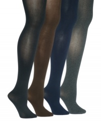 Strut your stuff with a new neutral. HUE's super opaque tights add a splash of muted color to any look. Strut your stuff with a new neutral. HUE's super opaque tights add a splash of muted color to any look.