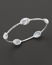 An effortlessly elegant option to brighten your ensemble, this versatile sterling silver bangle blends mother of pearl and stone insets. Designed by Ippolita. An effortlessly elegant option to brighten your ensemble, this versatile sterling silver bangle blends mother of pearl and stone insets. Designed by Ippolita.