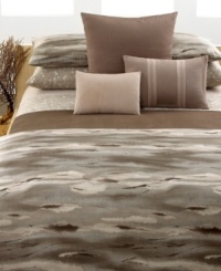Metallic stitching in linear rows adds an extra touch of modern luxury to Calvin Klein's Tanzania European sham in indulgent silk. Reverses to solid; European closure. (Clearance) Metallic stitching in linear rows adds an extra touch of modern luxury to Calvin Klein's Tanzania European sham in indulgent silk. Reverses to solid; European closure. (Clearance)