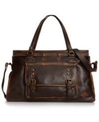 Laid-back with a vintage vibe, this chic satchel from Patricia Nash is all about the details. Sumptuous overdyed leather, detail stitching and shabby-chic hardware showcase custom craftsmanship, while the inside is luxuriously spacious and exquisitely organized for all your essentials. Laid-back with a vintage vibe, this chic satchel from Patricia Nash is all about the details. Sumptuous overdyed leather, detail stitching and shabby-chic hardware showcase custom craftsmanship, while the inside is luxuriously spacious and exquisitely organized for all your essentials.