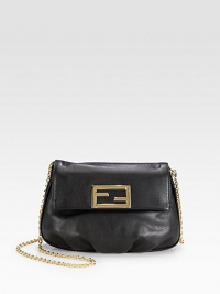 Soft pebble-grain leather in a pleated flap silhouette, finished with polished logo hardware.Detachable chain shoulder strap, 22½ dropMagnetic snap flap closureOne inside open pocketCotton lining9W X 6H X 2DMade in Italy Soft pebble-grain leather in a pleated flap silhouette, finished with polished logo hardware.Detachable chain shoulder strap, 22½ dropMagnetic snap flap closureOne inside open pocketCotton lining9W X 6H X 2DMade in Italy