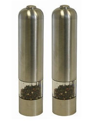 iTouchless Automatic Stainless Steel Pepper Mill and Salt Grinder (2 Pack)