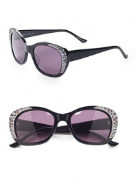 THE LOOKCat's-eye style Acetate framesAustrian crystal accentsEtched details UVA and UVB protection Signature case includedORIGINImported THE LOOKCat's-eye style Acetate framesAustrian crystal accentsEtched details UVA and UVB protection Signature case includedORIGINImported