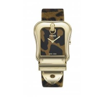 Fendi B. Fendi Large Animal Print Dial & Strap Gold Plated Quartz Watch - F375122 Fendi B. Fendi Large Animal Print Dial & Strap Gold Plated Quartz Watch - F375122