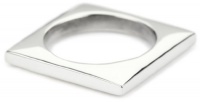 Elizabeth and James Architecture Sterling Silver Square Stacking Ring