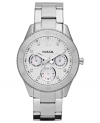A sophisticated timepiece in polished steel from Fossil's Stella collection. A sophisticated timepiece in polished steel from Fossil's Stella collection.