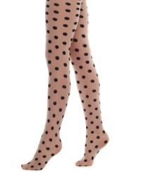 Get spotted in these precious polka dot sheers from HUE, featuring figure-flattering control top. They're the perfect pair to give your fashionista flair a leg up. Get spotted in these precious polka dot sheers from HUE, featuring figure-flattering control top. They're the perfect pair to give your fashionista flair a leg up.