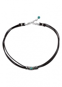 Barse Turquoise Leather Cord Necklace Barse Turquoise Leather Cord Necklace