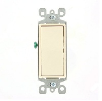 Leviton 5603-2T 15 Amp, 120/277 Volt, Decora Rocker 3-Way AC Quiet Switch, Residential Grade, Grounding, Light Almond Leviton 5603-2T 15 Amp, 120/277 Volt, Decora Rocker 3-Way AC Quiet Switch, Residential Grade, Grounding, Light Almond