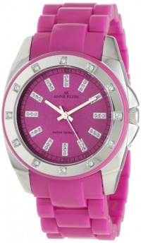 Anne Klein Women’s 109179MAMA Swarovski Crystal Accented Silver-Tone Magenta Plastic Watch Anne Klein Women’s 109179MAMA Swarovski Crystal Accented Silver-Tone Magenta Plastic Watch