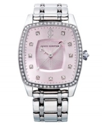 A touch of ladylike color creates a stunning watch from Juicy Couture's Beau collection.