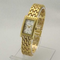 J. G. HOOK Women's Rectangular Gold Tone Watch with White Dial. Model: JH-2028W J. G. HOOK Women's Rectangular Gold Tone Watch with White Dial. Model: JH-2028W