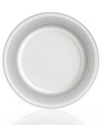 Set 5-star standards for your table with the graphite-patterned accent plate from Hotel Collection. Balancing a delicate look and exceptional durability, this translucent dinnerware is designed to cater virtually any occasion. Set 5-star standards for your table with the graphite-patterned accent plate from Hotel Collection. Balancing a delicate look and exceptional durability, this translucent dinnerware is designed to cater virtually any occasion.