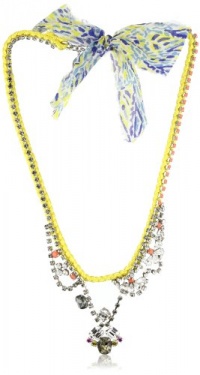 Juicy Couture Macrame and Squeezed Lemon Rhinestone Necklace Juicy Couture Macrame and Squeezed Lemon Rhinestone Necklace