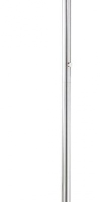 Lite Source LS-81606C/WHT Gervasio Swing-Arm Floor Lamp, Chrome with White Fabric Shade