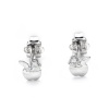 (X1000Diamond) 18K/750 White Gold Polished Finished Round Diamond Apple Stud Earring (0.09cttw, I-J Color, I1-I2 Clarity)