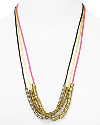 Do the bright thing with this set of woven nylon necklaces from Vanessa Mooney, accented by delicate metallic beads. Whether worn together or separate, this set makes a cool girl statement. Do the bright thing with this set of woven nylon necklaces from Vanessa Mooney, accented by delicate metallic beads. Whether worn together or separate, this set makes a cool girl statement.