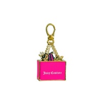 Juicy Couture - Hot Pink Shopping Bag / Purse - Gold Plated Charm