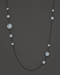 Ippolita Wicked Black Rhodium Sterling Silver 10 Stone Necklace in Blue Topaz, 36 Ippolita Wicked Black Rhodium Sterling Silver 10 Stone Necklace in Blue Topaz, 36