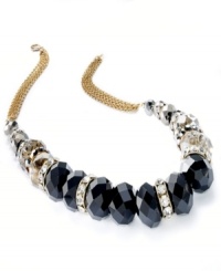 A luxe black and gold look for the season. This INC International Concepts beaded necklace grabs attention with jet, hematite and crystal stones. Crafted in 12k gold-plated mixed metal. Approximate length: 16 inches. A luxe black and gold look for the season. This INC International Concepts beaded necklace grabs attention with jet, hematite and crystal stones. Crafted in 12k gold-plated mixed metal. Approximate length: 16 inches.