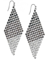 Diamond shapes can be your best friend. This pair of hook earrings from INC International Concepts is crafted from silver-tone mixed metal with hematite-tone glass beads coming together for a stunning effect. Approximate drop: 1/2 inch. Diamond shapes can be your best friend. This pair of hook earrings from INC International Concepts is crafted from silver-tone mixed metal with hematite-tone glass beads coming together for a stunning effect. Approximate drop: 1/2 inch.