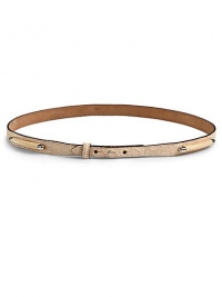 THE LOOKCrocodile-embossed leather with bar ornament detailingStud closureTHE MEASUREMENTWidth, ¾THE MATERIALLeatherORIGINMade in Italy THE LOOKCrocodile-embossed leather with bar ornament detailingStud closureTHE MEASUREMENTWidth, ¾THE MATERIALLeatherORIGINMade in Italy