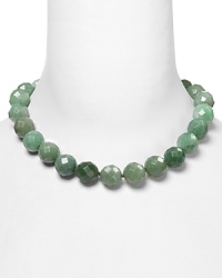 Get the inside track to bold style with this beaded necklace from Carolee, flaunting an eye-catching mix of chunky, aventurine stones. Get the inside track to bold style with this beaded necklace from Carolee, flaunting an eye-catching mix of chunky, aventurine stones.