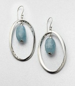 Capture a piece of spring's clear blue sky with blue topaz set in sterling silver. Swiss blue topazSterling silverDrop, about 2.87Hook backMade in Bali