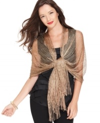 Get caught up in the festive season with this elegant net wrap that adds eye-catching shimmer to your evening out. From Collection XIIX. Get caught up in the festive season with this elegant net wrap that adds eye-catching shimmer to your evening out. From Collection XIIX.