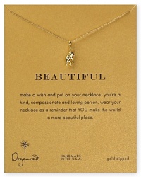 Sweet and oh so symbolic, this delicate 14-karat gold dipped necklace from Dogeared brings a touch of charm to your jewel box. Sweet and oh so symbolic, this delicate 14-karat gold dipped necklace from Dogeared brings a touch of charm to your jewel box.
