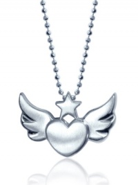 Alex Woo Little Rock Star Heart with Silver Wings Pendant Necklace Alex Woo Little Rock Star Heart with Silver Wings Pendant Necklace