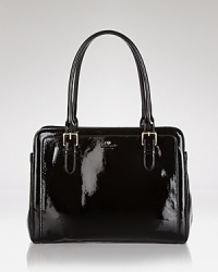 Crafted of patent leather, this kate spade new york tote is a little bit glossy with practical proportions. Crafted of patent leather, this kate spade new york tote is a little bit glossy with practical proportions.