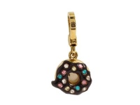 Juicy Couture - Chocolate Frosting Donut with Sprinkles - Gold Plated Charm Juicy Couture - Chocolate Frosting Donut with Sprinkles - Gold Plated Charm
