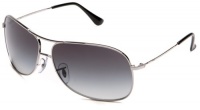 Ray-Ban 3267 Square Aviator Sunglasses,Silver Frame/Gradient Smoke Lens,64 mm Ray-Ban 3267 Square Aviator Sunglasses,Silver Frame/Gradient Smoke Lens,64 mm