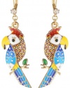 Betsey Johnson A Day at the Zoo Parrot Drop Earrings