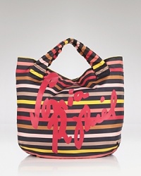 Statement stripes prove positively chic with this oversized nylon tote from Sonia Rykiel. Practical yet playful, it's the perfect daytime carryall for an on-the-go ingenue. Statement stripes prove positively chic with this oversized nylon tote from Sonia Rykiel. Practical yet playful, it's the perfect daytime carryall for an on-the-go ingenue.